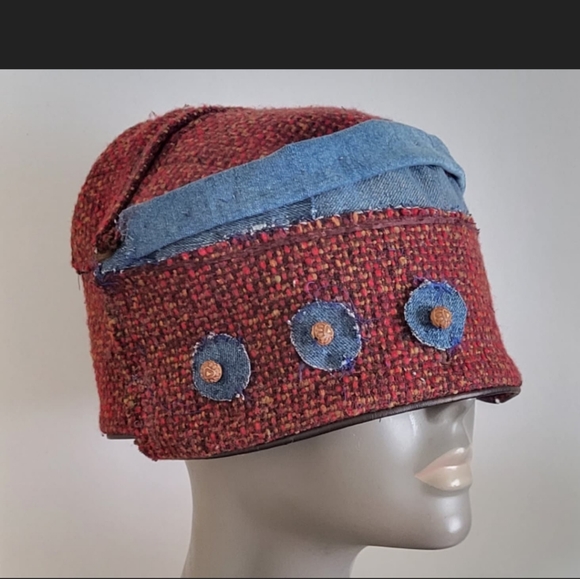 Handmade mixed media denim and knit ooak